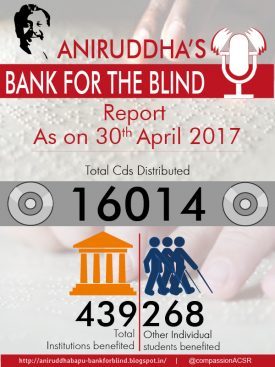 Statistics for the Aniruddha's Bank For The Blind as on 30th April 2017